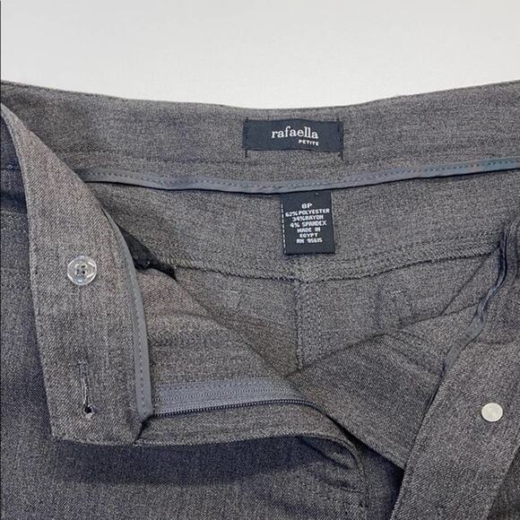 RAFAELLA Womens 8P Gray Straight Leg Dress Pants - Picture 3 of 4